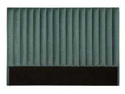 Cabeceira De Cama Com Costuras Verticais De 160 Cm Em Veludo Cor Verde Amendoa - Sarah