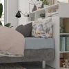 Cabeceira De Cama Com Espacos De Arrumação De 160 Cm Em Branco E Carvalho - Nastia