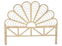 Cabeceira De Cama De 160 Cm Em Rotim Cor Natural - Flosia