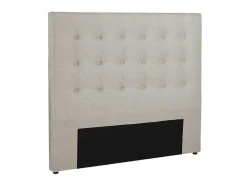 Cabeceira De Cama Estofada Francesco - 140 Cm - Tecido - Bege
