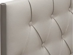 Cabeceira Estofada Em Couro Bege (160X60 (Para 150 Camas)