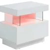 Cabeceira Fabio - Mdf Lacado Branco - Leds - 1 Gaveta E 1 Nicho