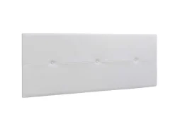 Cabeceira Prado - 3 Botoes - Couro Sintetico 160X55X4Cm - Branco