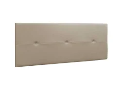 Cabeceira Prado - 3 Botoes - Couro Sintetico 160X55X4Cm - Vison
