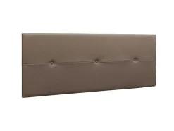 Cabeceira Prado - 3 Botoes - Couro Sintetico 160X55X4Cm - Chocolate