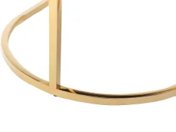 Cadeira Com Apoios De Bracos Tecido Boucle E Aco Inoxidavel Branco E Dourado - Peria De Pascal Morabito