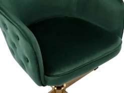 Cadeira De Escritório Em Veludo Verde - Capuli