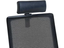 Cadeira De Escritório Ergonomica Profissional Com Apoio De Cabeca Em Tecido Cor Preto - Wallstreet