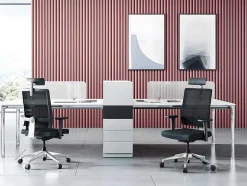 Cadeira De Escritório Ergonomica Profissional Com Apoio De Cabeca Em Tecido Cor Preto - Wallstreet