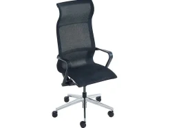 Cadeira De Escritório Profissional Em Tecido Cor Preto - Ladefense