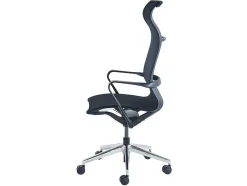 Cadeira De Escritório Profissional Em Tecido Cor Preto - Ladefense