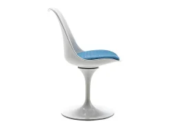 Cadeira Em Polipropileno E Metal Cor Azul E Branco - Xafy