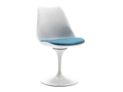 Cadeira Em Polipropileno E Metal Cor Azul E Branco - Xafy