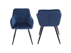 Cadeira Gisele De Veludo Azul