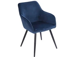 Cadeira Gisele De Veludo Azul
