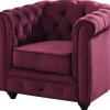 Cadeirão Chesterfield - Veludo Roxo