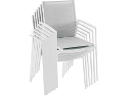 Cadeirão De Jardim Empilhavel Em Aluminio Cinzento - Palaos Ii