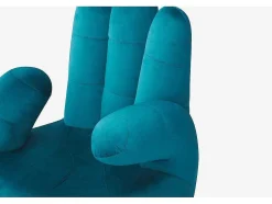 Cadeirão Mão Giratorio Em Veludo Azul-Esverdeado - Catchy