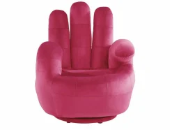 Cadeirão Mão Giratorio Em Veludo Fucsia - Catchy