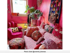 Cadeirão Mão Giratorio Em Veludo Fucsia - Catchy