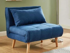Cadeirão Xl Convertivel Em Tecido Azul - Chila