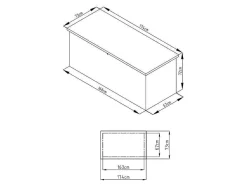 Caixa De Arrumação De Jardim Em Aco Galvanizado Cinzento 750 L - Tomaso
