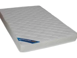 Cama Alta De 140 X 190 Cm Com Secretária Em Pinho Macico Esbranquicado + Colchão - Gedeon Ii