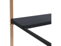 Cama Alta Malicia - 90 X 190 Cm - Secretária Integrada - Preto E Cor Carvalho + Colchão