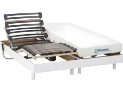 Cama Articulada Colchão Memória De Forma Heracles Da Dreamea - Branco - 2 X 90 X 200 Cm