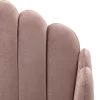 Cama Com Cabeceira De Cama Ondulada De 160 X 200 Cm Em Veludo Cor-De-Rosa Velho - Sagali