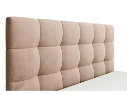 Cama Com Espaco De Arrumação 160X200 Cm Veludo Bege - Mirdal De Pascal Morabito