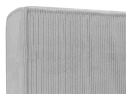 Cama Com Espaco De Arrumação 160 X 200 Cm Veludo Canelado Cinzento-Claro - Timano