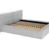 Cama Com Espaco De Arrumação 180 X 200 Cm Veludo Canelado Cinzento-Claro - Timano