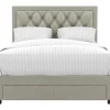 Cama Com Gavetas 180 X 200 Cm Tecido Veludo Champagne + Colchão - Leopold