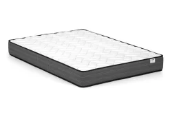 Cama Com Mesas De Cabeceira 160 X 200 Cm, 2 Gavetas, Com Leds, Branco E Natural + Estrado + Colchão - Francoli