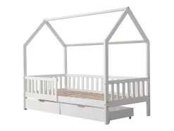 Cama De Criança 190X90Cm Branca Com Gavetas Marceau