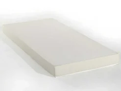 Cama Dupla De 2 X 90 X 190 Cm Em Pinho Macico E Mdf Cor Esbranquicada + Colchão - Aedan Ii