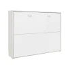 Cama Dupla Dobravel Horizontal 135X190 Cor Branco