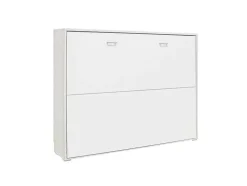 Cama Dupla Dobravel Horizontal 135X190 Cor Branco