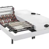 Cama Elétrica Articulada Estrado De Ripas, Terminais Eletricos Colchão Memória De Forma E Bambu Damysos - Motores Okin - 2X80X200 Cm - Branco