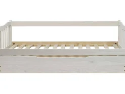 Cama Gaucha Em Pinho Macico Branco Para Cama Branca - 90X190