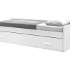 Cama Gaveta - 105 Cm 54X190X113Cm - Branca