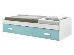 Cama Gaveta - 90 Cm 54X190X98Cm - Branco-Caribe