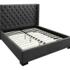 Cama Massimo Cabeceira De Cama Acolchoada - 180X200Cm - Tecido Cinza