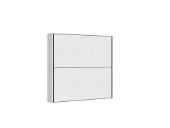 Cama Retratil Beliche Solteiro Horizontal Kando Com Colchões Cinza Branca