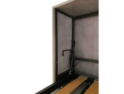 Cama Retratil Solteiro Horizontal Kando Cimento