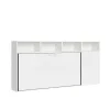 Cama Retratil Solteiro Horizontal Kando Com Colchão Composicao A Cinza Branca