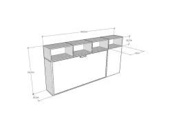 Cama Retratil Solteiro Horizontal Kando Com Colchão Composicao A Cinza Branca