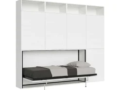 Cama Retratil Solteiro Horizontal Kando Composicao B Cinza Branca