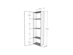 Cama Retratil 160 Vertical Kentaro Com Armário Coluna Nogueira